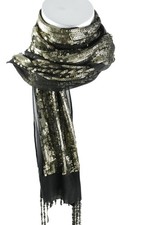 CHAN LUU Seidentuch Damen Tuch schwarz-goldfarben Elegant