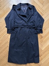 Burberry Vintage Luxury Old Money 90s Dark Blue Long Trench Coat