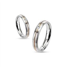 Ring Damenring Verlobungsring Hochzeit Edelstahl Gold Inlay Zirkonia Kristall