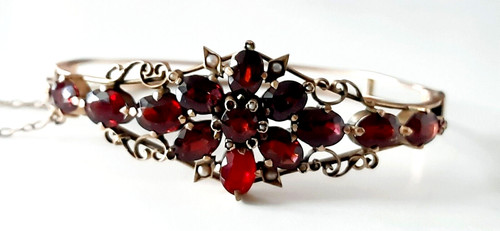Jugendstil granat armreif - jugendstil,