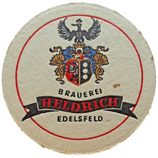 ALTER BIERDECKEL Brauerei Heldrich Edelsfeld Sammlerstück Bierfilze