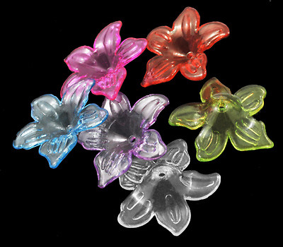 Acrylperlen 26x6mm blüte - 30,
