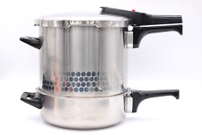 2x Schnellkochtöpfe Töpfe mit Silit Sicomatic-S Deckel Edelstahl Ø 22 cm