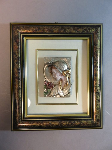 Vintage reliefbild frau mit - 3d, reliefbild,frau