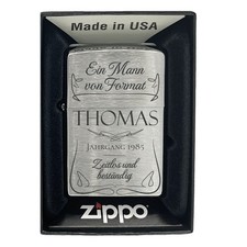 Zippo Chrome mit Wunschgravur