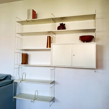 60er 70er Jahre String WHB Regal Wandregal weiß Stringregal Danish Design 