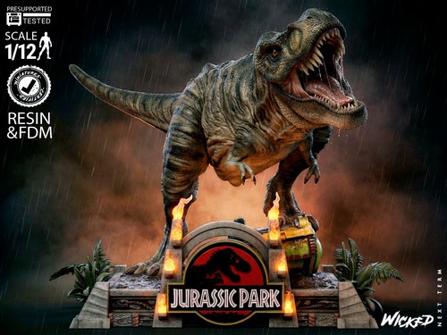 Rex jurassic park unbemalter - jurassic,