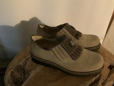 Damen Trachten-Schuhe Beige Gr. 39 Leder Haferlschuhe Trachtenschuhe Kilvana