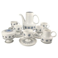 Mokkaservice Rosenthal Composition Eisblume Tapio Wirkkala für 5 Personen