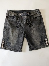 NEU!!! Marjo - Damen Trachten Hose / Jeans Shorts Gr. 44, schwarz/ grau