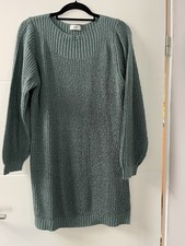JDY Longpullover Kleid Strickkleid Größe L Türkis Dunkel Grün/ Blau