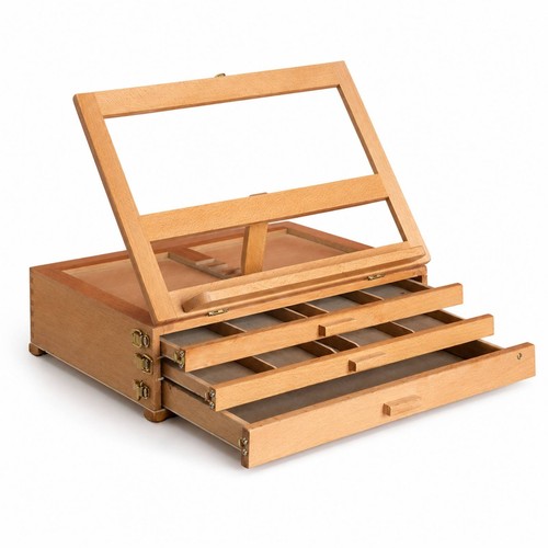 Tischstaffelei mit malkasten - tischstaffelei,