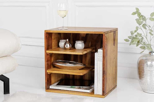 Massivholz beistelltisch cubus - beistelltisch,