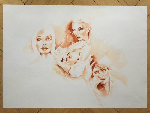 Aquarell portrait gemälde - aquarell,,