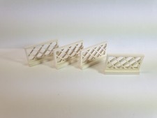 Lego® 3185 4 x Lego Zaun Elemente Gartenzaun weiß 1x4x City Haus Garten Int.Ship