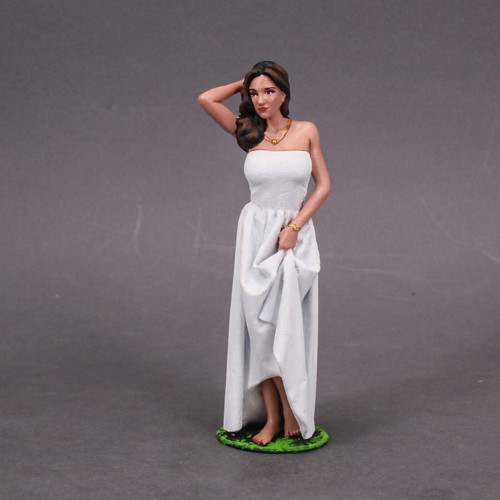 Figur bemalt harz resin frau - harz,