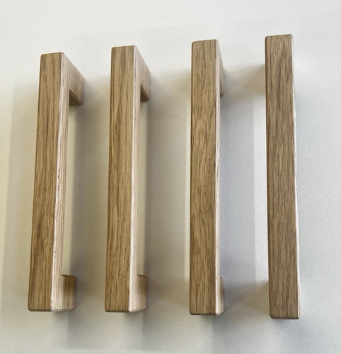 4er set möbelgriff - möbelgriff, eiche