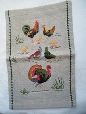Kreuzstich Stickbild Hühner