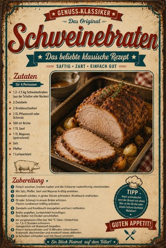 Retro blechschild - retro,