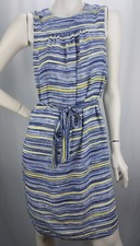 Esprit Damen Kleid Sommer Viskose gestreift Gr. 38 M/L
