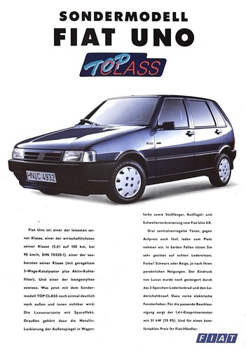 Fiat uno topclass - topclass, prospekt