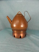 Teekanne Rechaud Kupfer Antik Um1950 Teeset Tee Stövchen Design Kanne Rar o5d4