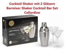 Cocktail shaker mit gläsern - shaker,