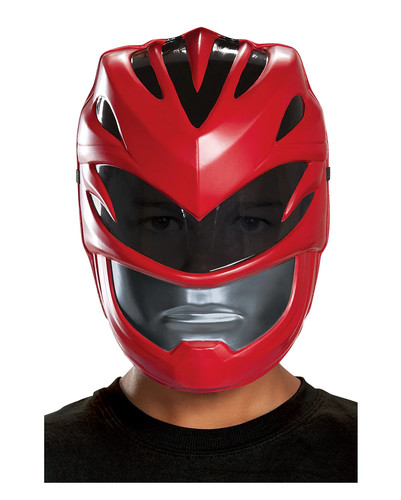 Red ranger kinder halbmaske - red,