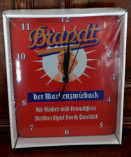 Wanduhr Blech " Brandt " Blechwaren Fabrik Braunschweig GmbH 20 x 25 cm Neu