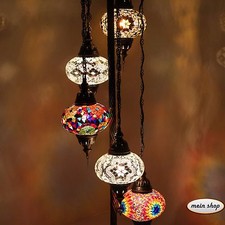 Stehlampe Mosaiklampe Türkei Orientalische Lampe Stehleuchte 5 Kugeln L