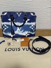 LOUIS VUITTON Speedy 30 Escale Tasche M45146 Blau Crossbody Handtasche Auth...