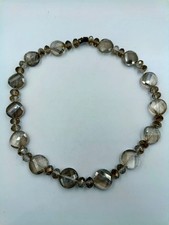 Glasperlenkette in Rauchgrau