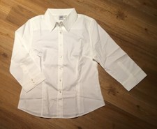 Alba Moda Damen Bluse Weiß Gr. 42 97%Baumwolle **NEU**