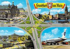 Frankfurt AK Main Autobahn Frankfurter Kreuz Flughafen Bahnhof  Messe