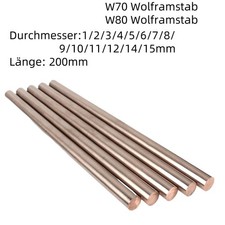 99.95% Wolfram Tungsten Wolframstab Stab Stange Rundstab Ø1/2/3/4/5/6/7/8/9-15mm