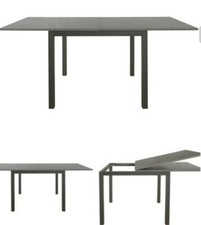 Ausziehbarer Klapptisch Mit Holzplatte Und Metallgestell Modern