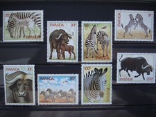 RUANDA / RWANDA 1984 / FAUNA / WILDLIFE / ZEBRA / BÜFFEL / MNH SET / VERY FINE**