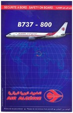Safety Card / Air Algerie / Boeing 737-800