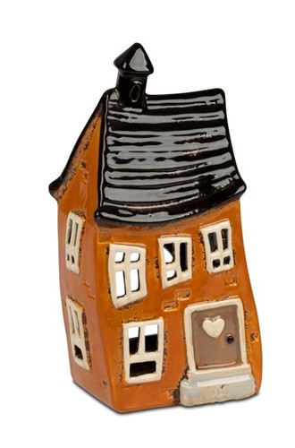 Formano windlicht haus orange - windlicht,