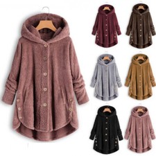 Damen-Fleece-Kapuzenmantel