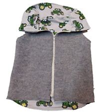 Wollwalk, Weste, Traktor  Wendeweste Stehkragen Wollwalkweste   bestickt