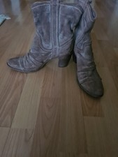 Damen Leder BATA-Italy Boots GR:5/38 Schuhe TauPe NEU?STIEFELETTEN 