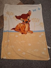 Kuscheldecke für Babys ca 100x75 cm von Disney mit Bambi  - Decke 
