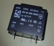 Printtrafo prim. 230V sec 18V