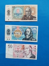 1 x 10+20+50 Korun