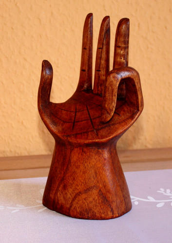 Hand skulptur holz dekohand - holz,