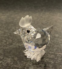 Swarovski Figur, Henne, Höhe ca. 3,5 cm, Vitrinenobjekt