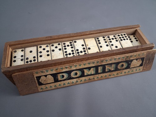 Antik domino spielzeug ovp - domino,