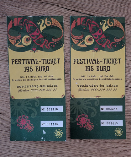 Herzberg festival ticket - 2x,