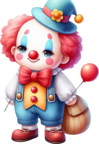 Bunte niedliche baby clown - niedliche,